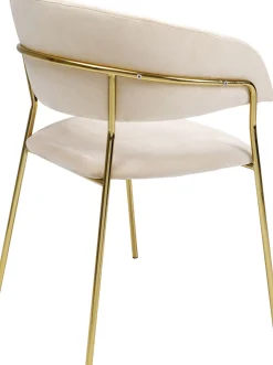 KARE Armlehnstuhl Belle Velvet Creme (2/Set) Online