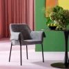 KARE Armlehnstuhl Bess Grau Flitter Outlet