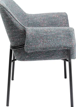 KARE Armlehnstuhl Bess Grau Flitter Outlet