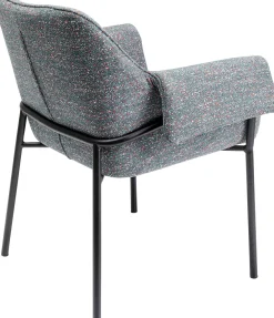 KARE Armlehnstuhl Bess Grau Flitter Outlet