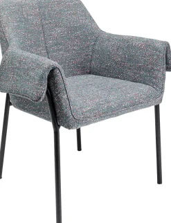 KARE Armlehnstuhl Bess Grau Flitter Outlet