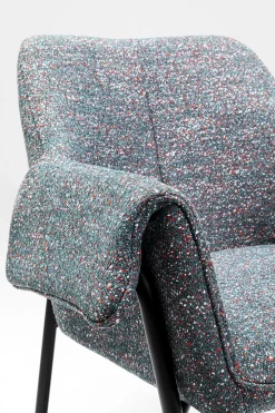 KARE Armlehnstuhl Bess Grau Flitter Outlet