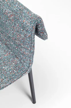 KARE Armlehnstuhl Bess Grau Flitter Outlet