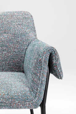 KARE Armlehnstuhl Bess Grau Flitter Outlet