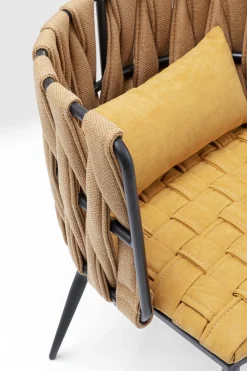 KARE Armlehnstuhl Cheerio Gelb inkl. Kissen Sale