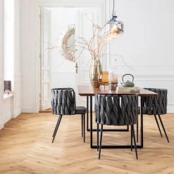 KARE Armlehnstuhl Cheerio Grau inkl. Kissen Discount