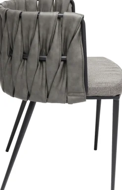 KARE Armlehnstuhl Cheerio Grau inkl. Kissen Discount