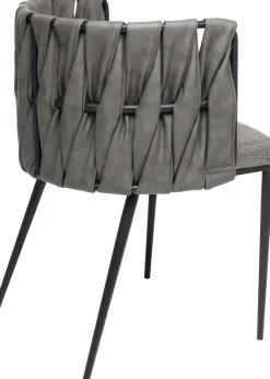 KARE Armlehnstuhl Cheerio Grau inkl. Kissen Discount