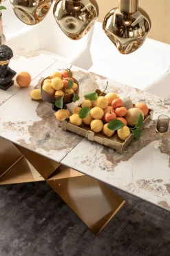 KARE Ausziehtisch Connesso Brass 200(+60)x90cm Discount