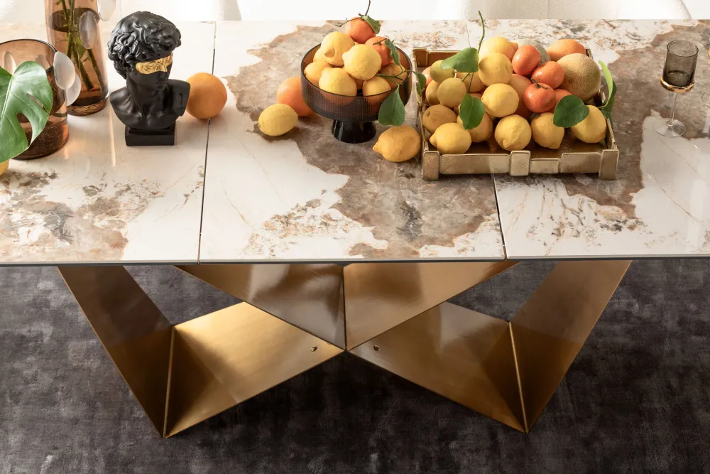 KARE Ausziehtisch Connesso Brass 200(+60)x90cm Discount