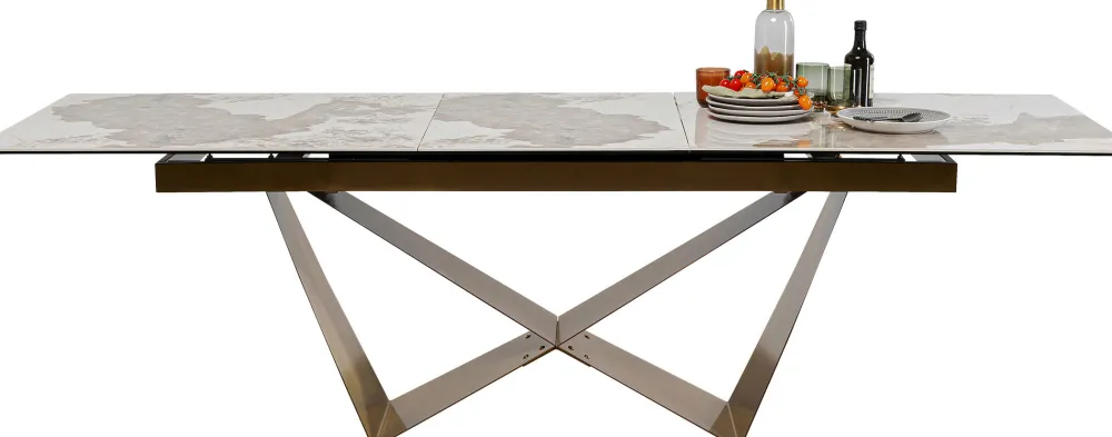 KARE Ausziehtisch Connesso Brass 200(+60)x90cm Discount