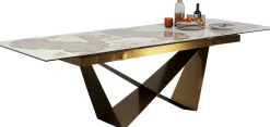 KARE Ausziehtisch Connesso Brass 200(+60)x90cm Discount