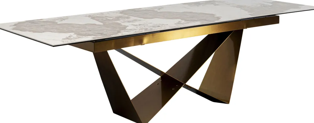 KARE Ausziehtisch Connesso Brass 200(+60)x90cm Discount