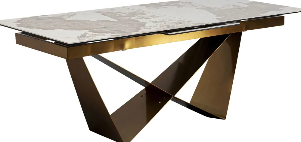 KARE Ausziehtisch Connesso Brass 200(+60)x90cm Discount