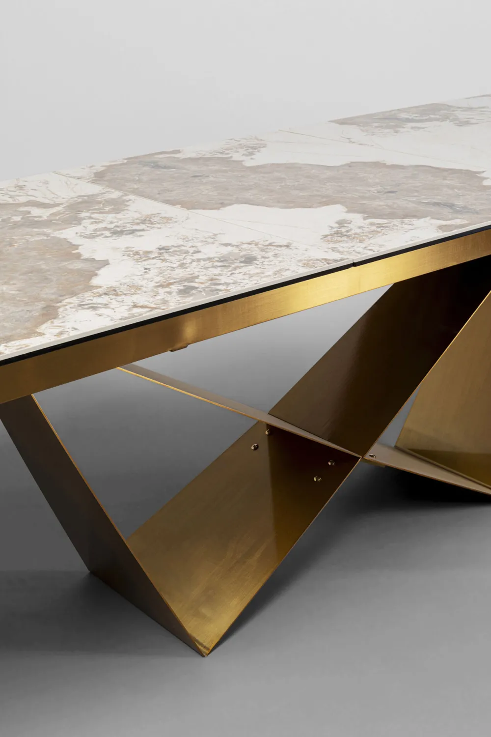 KARE Ausziehtisch Connesso Brass 200(+60)x90cm Discount