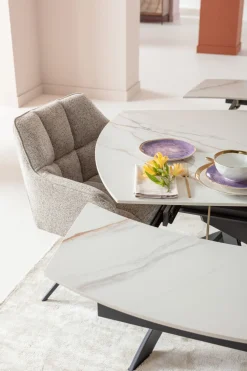 KARE Ausziehtisch Twist Onyx 120(30+30)x90cm Hot
