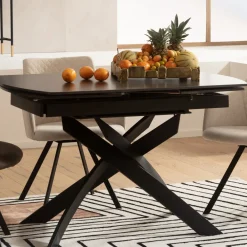KARE Ausziehtisch Twist Schwarz 120(30+30)x90cm Discount