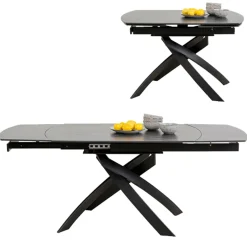KARE Ausziehtisch Twist Schwarz 120(30+30)x90cm Discount