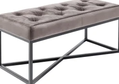 KARE Bank Crossover Grau Schwarz 90x40cm New