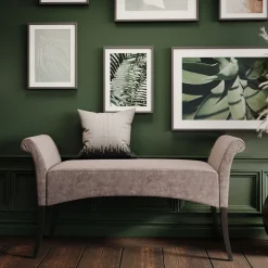 KARE Bank Motley Velvet Silvergrey Hot