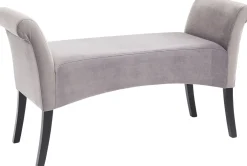 KARE Bank Motley Velvet Silvergrey Hot