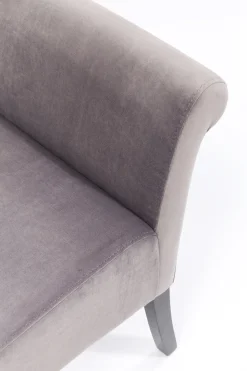 KARE Bank Motley Velvet Silvergrey Hot