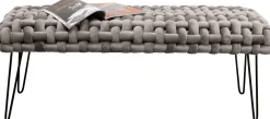 KARE Bank Weave Grau 128cm Best