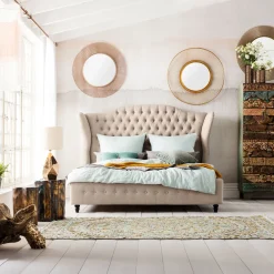 KARE Bett City Spirit Linen Natural 180x200cm Discount