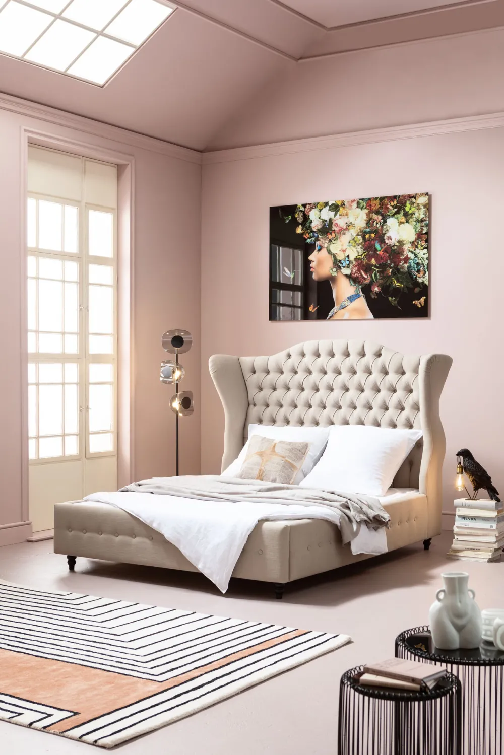 KARE Bett City Spirit Linen Natural 180x200cm Discount