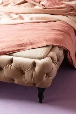 KARE Bett Desire Velvet Ecru 180x200cm Discount