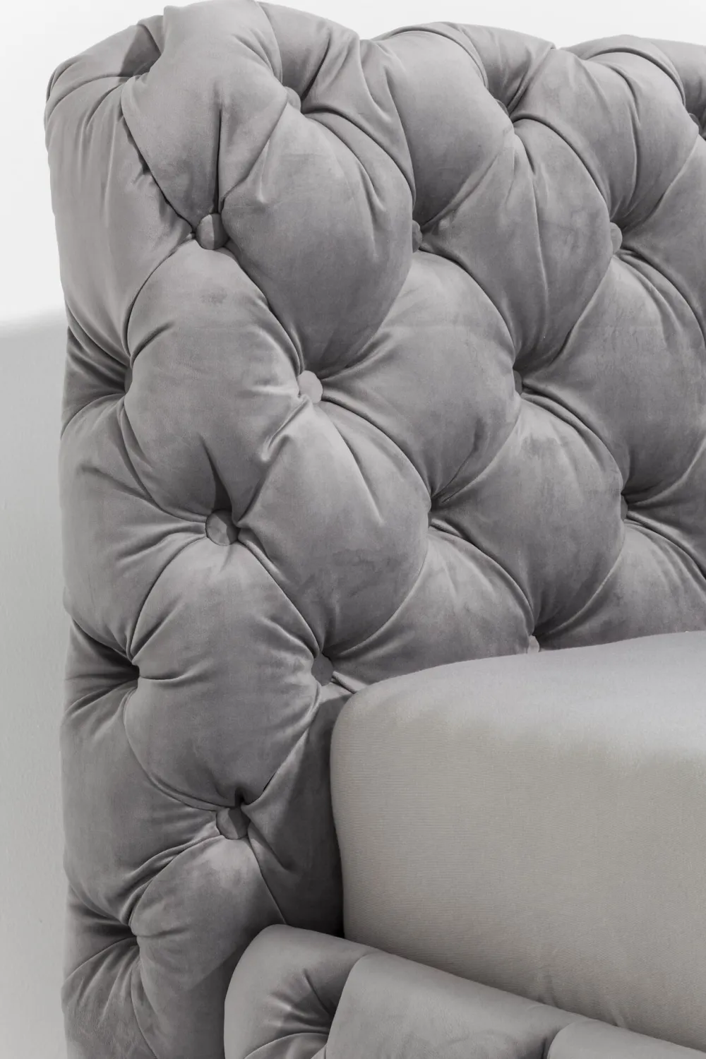 KARE Bett Desire Velvet Silbergrau 160x200 cm Sale