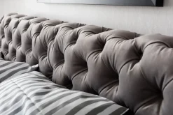 KARE Bett Desire Velvet Silbergrau 160x200 cm Sale