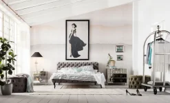 KARE Bett Desire Velvet Silbergrau 160x200 cm Sale