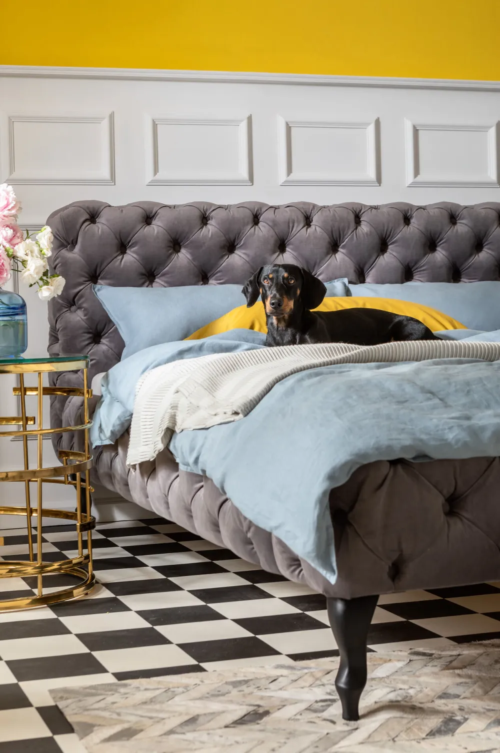 KARE Bett Desire Velvet Silbergrau 160x200 cm Sale