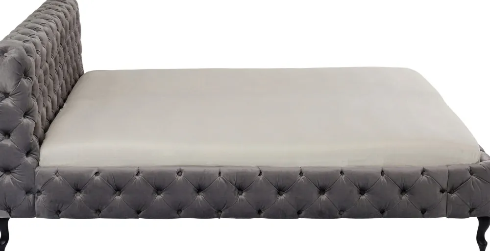 KARE Bett Desire Velvet Silbergrau 160x200 cm Sale
