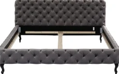 KARE Bett Desire Velvet Silbergrau 160x200 cm Sale