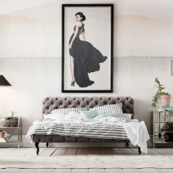 KARE Bett Desire Velvet Silbergrau 180x200 cm