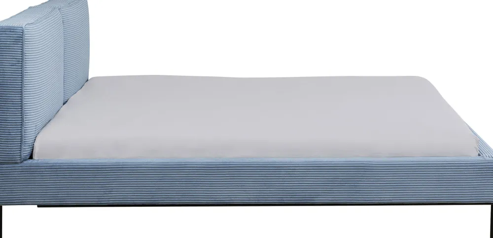 KARE Bett East Side Cord Blau 180x200cm Clearance