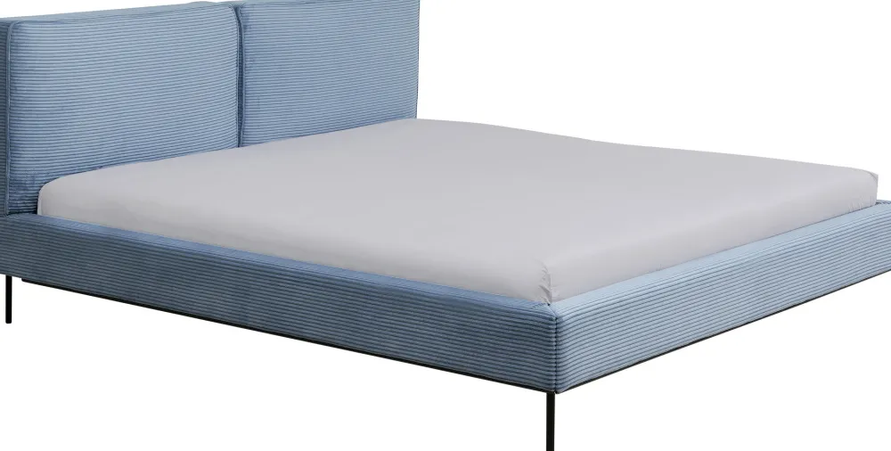 KARE Bett East Side Cord Blau 180x200cm Clearance