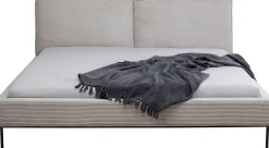 KARE Bett East Side Cord Grau 180x200cm Hot