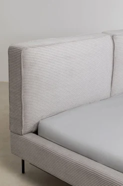 KARE Bett East Side Cord Grau 160x200cm Discount