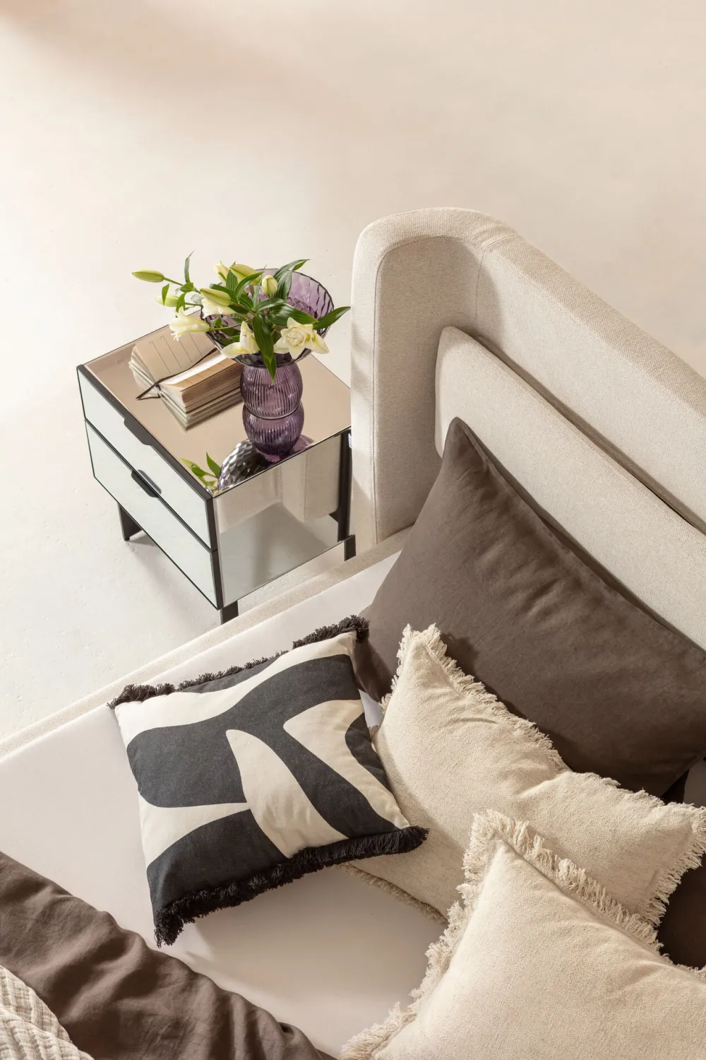 KARE Bett Tivoli Ecru 160x200cm Discount
