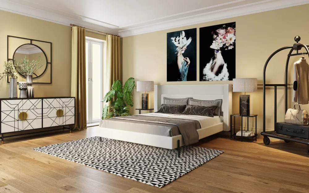 KARE Bett Tivoli Ecru 160x200cm Discount