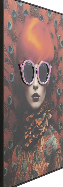 KARE Bild Fancy Red Lady LED 120x80cm Hot