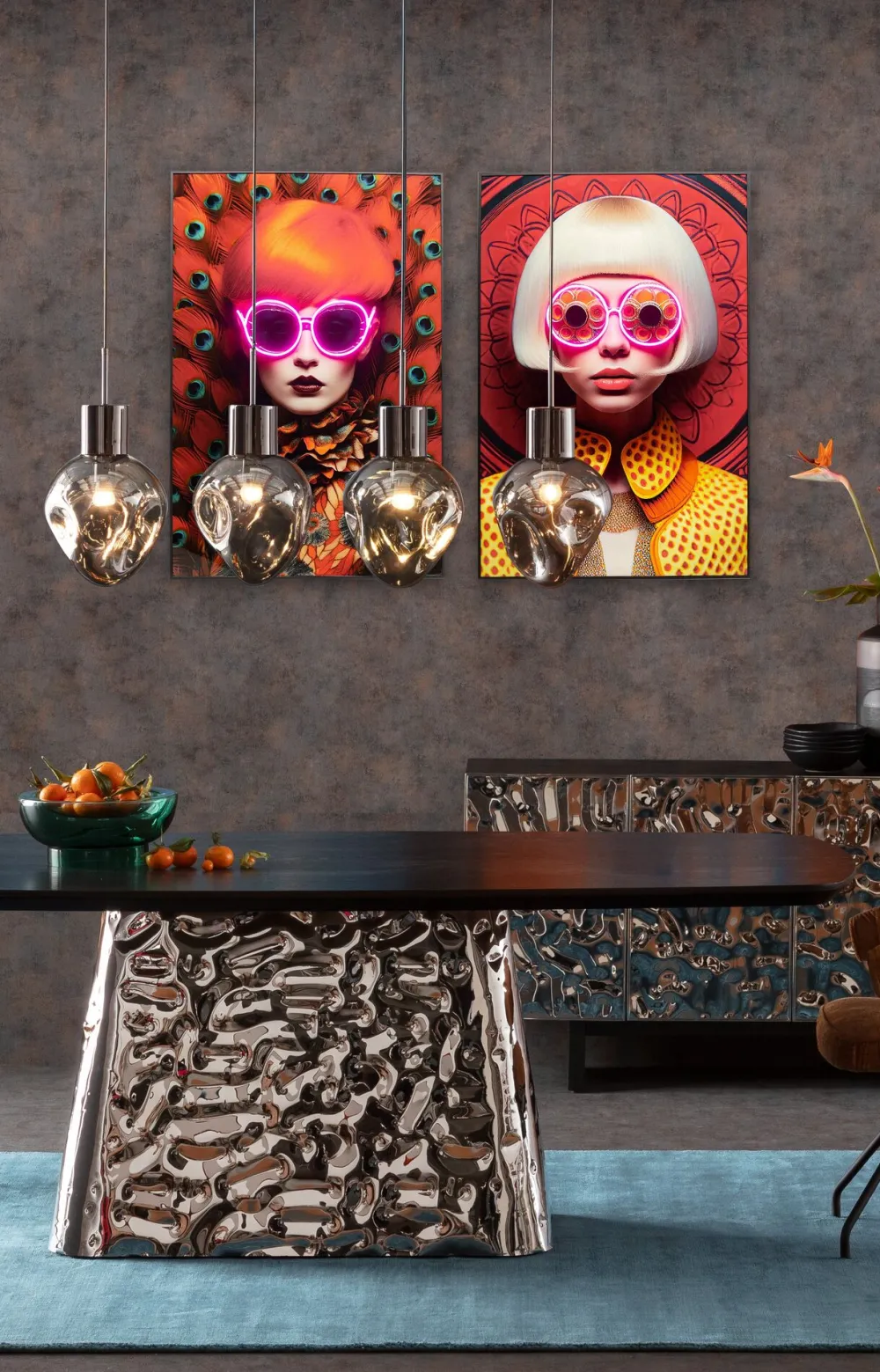 KARE Bild Fancy Red Lady LED 120x80cm Hot