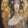 KARE Bild Glas Art Nouveau Lady 3D 120x120cm Sale