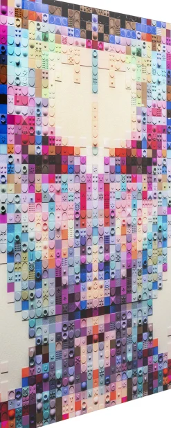 KARE Bild Glas Pixel Face 120x80cm Hot