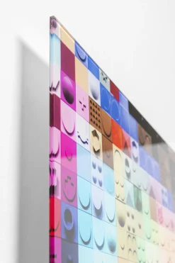 KARE Bild Glas Pixel Face 120x80cm Hot
