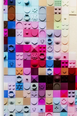 KARE Bild Glas Pixel Face 120x80cm Hot