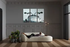 KARE Bild Glas Triptychon Oldtimer Back 240x160cm Online